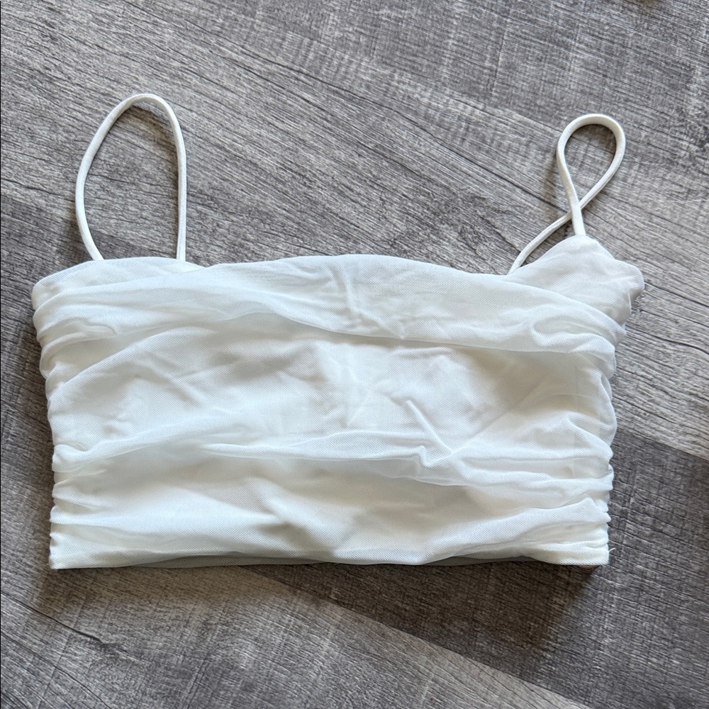 OH POLLY Nylon Camisole Crop Top